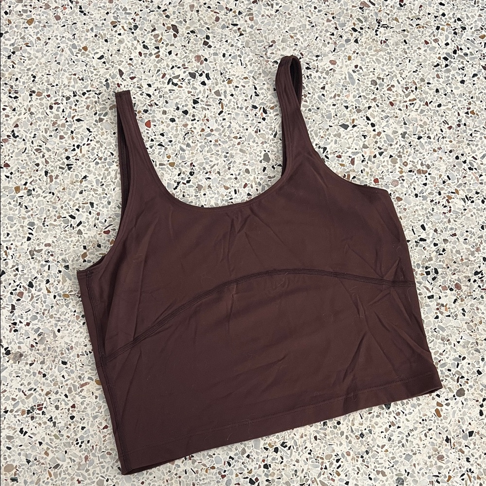TnAction brown cropped workout tank